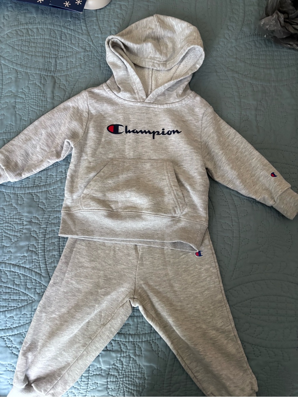 Champion Kids Heather Gray Hoodie and Joggers Set